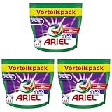 Ariel Allin1 PODS, Flüssigwaschmittel-Kapseln Color+ 53 Waschladungen, Ausgezeichnete Fleckentfernung Beim 1. Waschen (Packung mit 3)