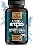 AMINO INTENSO® Aminosäuren Komplex hochdosiert - WICHTIG: Laborgeprüfte Aminosäuren Kapseln mit 12 Aminosäuren MIT EAA Pattern -6000mg Tagesdosis- Amino -180 Stk -DE- SCHEUNENGUT®