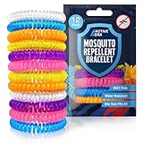 Active Era Mückenschutz Armband (12 Stk), Mückenabwehr Outdoor, Camping - Mückenarmband für Kinder & Erwachsene - Natürlicher Anti Mücken Schutz, Wasserfest, 10 Tage Schutz, 100% DEET frei - Bunt