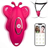 Qhysin Tragbare Mini Vibratoren Höschen Sex Spielzeug für Frau Paare Extrem Sex Tragbar Vibration für Frauen Klitoris Stimulation für Sie Aufliegevibratoren Mit APP Fernbedienung Butterfly Vibrator
