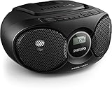 Philips Audio AZ215B/12 CD-Soundmachine (Digital UKW, Audioeingang, 3 Watt, leicht bedienbar) schwarz