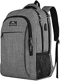 MATEIN Reise Laptop Rucksack 15,6 Zoll Multifunktion Notebook Laptoprucksack Business Arbeit Backpack Daypack Herren mit USB Ladeanschluss Geschenk Männer Damen, Grau