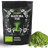 Creano Bio Matcha Tee 100g - Premium Qualität - ideal zum trinken - Grüner Tee für Matcha Latte, Smoothies, Bubble Tea - NEUHEIT 2024