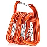 6 Stück Karabinerhaken mit Tragfähigkeit 1200 kg, Karabiner Hängematten, 12KN Karabiner, geeignet für Outdoor-Hängemattenbefestigung, Wandern, Camping