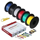 PVC Elektrischer Draht-20 AWG 0,5 mm² 6 Farben (Jede Farbe 7M) Litzendraht aus verzinntem Kupferdraht für DIY, RC-Modell, Lampen, Haushaltsgeräte, Meter usw