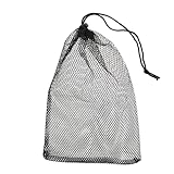 JOINPAYA Golf-netztasche Mesh-Sporttasche Golfballbehälter Aufbewahrungstasche Für Golfbälle Ballaufbewahrungsnetz Aufbewahrungstasche Für Sportbälle Tennis-kordelzugbeutel Black Nylon