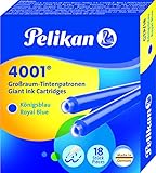 Pelikan Pelikan Großraum-Tintenpatronen 4001, königsblau, 18 Stück