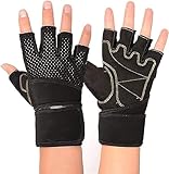 Fahrradhandschuhe, Halbfingerhandschuhe für Herren, Sporthandschuhe für Gewichtheben, Herren und Damen | rutschfeste, atmungsaktive Fitnesshandschuhe für Cross-Training | Waschbare Fitnesshandschuhe