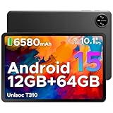 DOOGEE Tab A9 Tablet 10 Zoll Android 15, 12GB RAM+64GB ROM(TF 2TB) Gaming Tablet, 6580mAh, Unisoc T310, Dual Speaker, 5G WiFi, 8MP Kamera, Type-C, GMS, Bluetooth 5.0, Face ID, 3.5mm Kopfhöreranschluss
