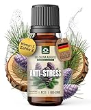 NORDHOLZ® Saunaaufguss BIO [NATURREINE ÄTHERISCHE BIO-ÖLE] Sauna Aufgussmittel #21 Anti-Stress 10ml Zirbe - Sauna Aufguss aus Franken - Saunaduft