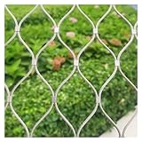 Edelstahl-Drahtgeflecht, 5 cm/1,5 mm, flexibles Gitter für Balustraden, erweiterbares Tier- und Geflügelnetz (1,5 x 25 m), vielseitig, wetterbeständig