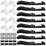 Haltebänder für Poolfolie Solarfolie, 10er Set Befestigungsbänder und Klammern, Pool Aufroller Aufrollvorrichtung Fahrbar Solarfolie für Fahrbares Aufrollsystem, für Pool-Planen/Abdeckungen