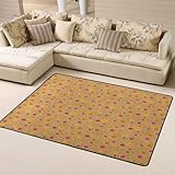 Rugs for Living Room,Non-Slip Floor Mat,Super Soft Rug,Abstrakte Illustration im Retro-Stil von bunten Steinen wie Motiven und geschwungenen Linien S,Suitable as Living Room, Bedroom 120*160cm