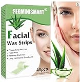 Wachsstreifen Haarentfernung Set - 40 Stück für Gesicht, Lippen & Augenbrauen - Kaltwachs Enthaarung Streifen für Glatte Haut Aller Hauttypen
