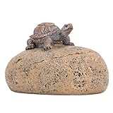Haofy Schlüsselversteck aus Stein mit Lebensechtem Schildkrötenbild, Schlüsselversteck, Hausgarten-Dekoration, Felsstruktur, Harzmaterial, Sichtschutz für den Innen- und Außenbereich