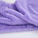 50x50cm Flor Kunstfell-Stoff Weich Kaninchen Imitations PlüSch Stretch Stoff Stoffe für Sofakissen Handwerk Schal Nähen Puppen Kissen Sitzpolster Kleidung Teppich Kostüme,Lila