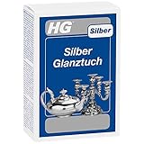 HG Silber Reinigungstuch, speziell imprägniertes Silberputztuch für die Pflege von silbernen oder versilberten Gegenständen, mit Glanzeffekt - 1 St. (30 x 30 cm)