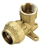 Cornat T617020 Bewässerungsrohre Messing Wandscheibe für PE HD-Rohr, A 20 mm, B 44198 Zoll Innengewinde, Mehrfarbig