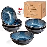 6 x Saucenschälchen 'Enra' handgefertigt aus Edelkeramik (Marineblau) Dipschalen Dip Schälchen Sojasauce, Sushi Schälchen, Fingerfood Gewürzschalen Marmeladenschälchen