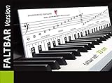 TonGenau® Klaviatur Schablone FALTBAR 2mm - Klavier lernen leicht gemacht - von KlavierlehrerInnen empfohlen - Klavier spielen lernen für Kinder, Anfänger, und Erwachsene