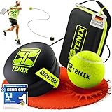 TENIX® Tennis-Trainer Set [mit Power-Grip-System] Tennis Trainingsgerät für Kinder & Erwachsene | Tennis alleine Spielen im Hof, im Park, auf dem Tennisplatz | Hole dir deinen Selbst-Trainer!