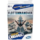 Hasbro Gaming Flottenmanöver Kompakt, Reisespiel für 2 Spieler ab 7 Jahren, klassisches Schiffe versenken, Reisespiele Erwachsene & Kinder