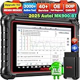 Autel MaxiCOM MK900BT OBD2 Diagnosegerät Auto, 2025 V2.0 Bidirektionales Diagnosetool, Kabellose Version von MK900, 40+ Dienste