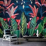 Handgemalt Dreidimensional Bunt Pflanzen Kunst 3D Tapeten Tapete Luxus Home Esszimmer Fototapete Effekt Wohnzimmer Schlafzimmer Kinderzimmer-350cm×256cm