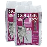 pet-earth Golden Grey Master Katzenstreu mit Babypuderduft 2x14kg
