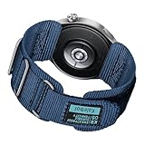 Sport Nylon Armband Kompatibel mit Huawei Watch GT 3 Pro 46mm Armbänder, mit Klettverschluss Einstellbar Metall Ringe Frauen Männer Ersatzarmband für Huawei Watch GT 3 Pro 46mm Uhrenarmband (Blau)