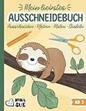 Mein liebstes Ausschneidebuch: Ausschneiden lernen, Kleben, Malen und Basteln ab 3 Jahren - Kreatives Geschenk für Jungen und Mädchen mit Scherenführerschein