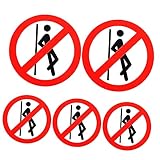 Happyyami 5Stücke Sicherheitswarnaufkleber Nicht Anlehnen Selbstklebende Warnschilder für Werkstätten und Fabriken Effektive Unfallverhütung Langlebiges Design ohne Ausbleichen Starke