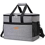 Lifewit 30L Kühltasche Picknicktasche Lunchtasche Mittagessen Tasche Thermotasche Isoliertasche für Lebensmitteltransport, Grau