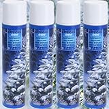 4x 300ml Schneespray Weihnachtsbaum - Schnee Spray Baum Kunstschnee Dekoschnee Spraydose Snow Foam Weihnachtsdeko Sprühschnee Deko Fake Snow Spray Fenster Weihnachten Kunstschnee Spray Tannenbaum