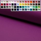 Premium Jersey Uni Stoff mit 150 cm Breite, Hochwertiger Baumwolljersey in Oeko-Tex 100, Meterware ab 25 cm Zuschnitt - ca. 60 Farben immer vorrätig (18a. Dunkellila)