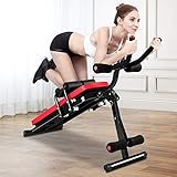 Bauchtrainer Multifunktionale Hantelbank klappbar für Ganzkörpertraining Sit-Up-Bank Bauchmuskeltrainer für Armtrainer Nutzergewicht bis 150kg, mit LCD-Monitor