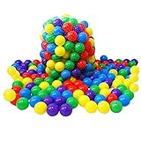 Kiddy-Fux 200 Stück Bälle für Bällebad Ø5,5cm Bälle für Kinder Bällebäder Babybälle Plastikbälle Ballpool Bällepool Spielbälle Kinderbällebad 5,5cm Durchmesser 200er Pack