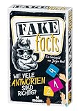moses Fake Facts, schnelles Fakten Quiz für gesellige Spieleabende, Quizspiel mit versteckten Fakes, Ratespaß mit 150 Fragen und 750 Antworten, schwarz, Kartenspiel ab 12 Jahren