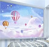siuayosdj 3D Tapete Wandtuch Ballon Hintergrund Handgemalte Fototapete Wandbild, 3D, 350X245CM