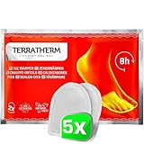 TerraTherm Fußwärmer Pads, Zehenwärmer selbstklebend für 8h warme Füße, Wärmepads Füße passen für alle Schuhe- extra dünn und angenehm weich, 5 Paar