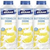 Milram Buttermilch Drink Zitrone Milch 0,4% Fett.750 Mililiter X 3 STÜCK[Frischegarantie]