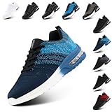 Hitmars Turnschuhe Herren Damen Sneaker Laufschuhe Air Luftpolster Sportschuhe Joggingschuhe Running Sport Schuhe Leicht Atmungsaktiv Fitness Outdoor Blau EU 41