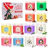 Duftkerze Weihnachten, 12 Stück 2.5oz Duftkerzen Geschenkset für Frauen | Klein Weihnachtskerzen Sojawachs Duftkerzen Im Glas | Weihnachtsgeschenke für Ehefrau, Freundin, Beste Freundin, Kollegin