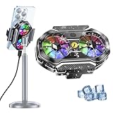 Handy-Kühler, Kühler mit LED-Temperaturanzeige, Handy-Kühlergehäuse für Live Streaming für Verschiedene Telefonhalter, Geeignet für Smartphones von 4,5 bis 7 Zoll