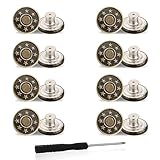 Amaxiu 8 Stück Jeans knöpfe, 17mm, Hosen Ersatz Knöpfe Nähfreiknopf Ersatzknopf Verstellbare Jeansknöpfe Knöpfe für Hosen Abnehmbare Metallknöpfe Metall Hosenknöpfe Verstellbares Knopf Ersatzset