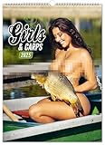 Girls and Carps 2025, Karpfenkalender Wandkalender, Nackte Frauen Karpfen Erotik Kalender, Sexy Kalender XXX Erotiek Frauenkalender 33 x 46 cm