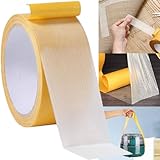 APICORT Doppelseitiges Klebeband Extra Stark Teppichklebeband - 3cm x 20m Double Sided Tape, Spurlos - Ideal für Teppich, Foto, Wand, Küche, Zuhause, Schule - Einfach zu Schneiden und zu Entfernen