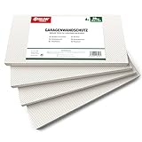 ATHLON TOOLS 4x MaxProtect Premium Garagen-Wandschutz selbstklebend - je 40 x 20 x 2,0 cm - Rammschutz Prallschutz Garagenpolster Türkantenschutz (Weiß)