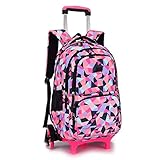 FEATUR Rucksack Vintage, lässiger Rucksack, Outdoor-Rucksack, Rucksack-Kinder-Trolley-Rucksack Mädchen Schultasche Kinderrucksack Rollrucksack (Farbe: D) (Farbe: C)