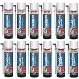 12 x Soudal Soudafoam 2K, 400ml, Baustoffklasse B2, Aerosoldose - Gebrauchsfertiger, zweikomponentiger Zargenschaum zur schnellen und sicheren Montage von Türzargen und Fensterelementen